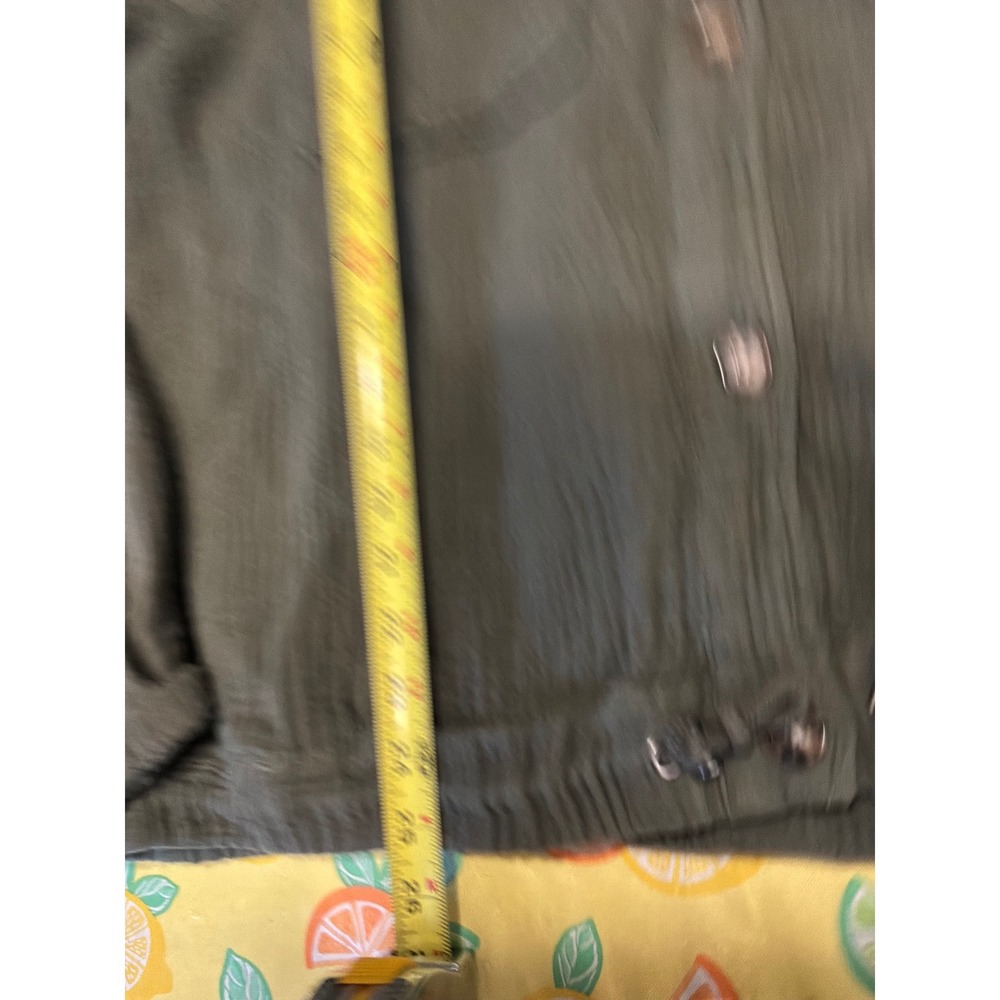 Utility Womens Time and‎ Tru Gauze Button Up Jacket XL Olive Green - Picture 3 of 6